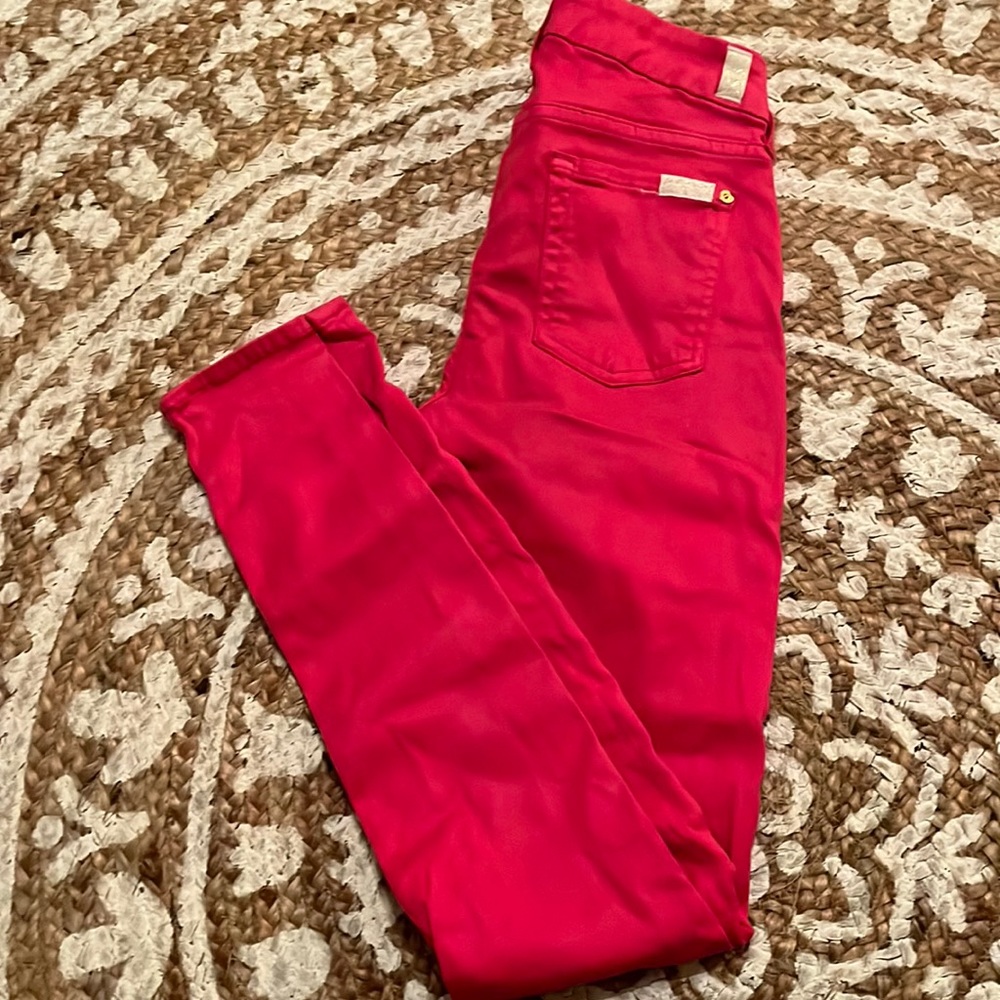 Pink 7 for all man kind jeans great condition wore them one time